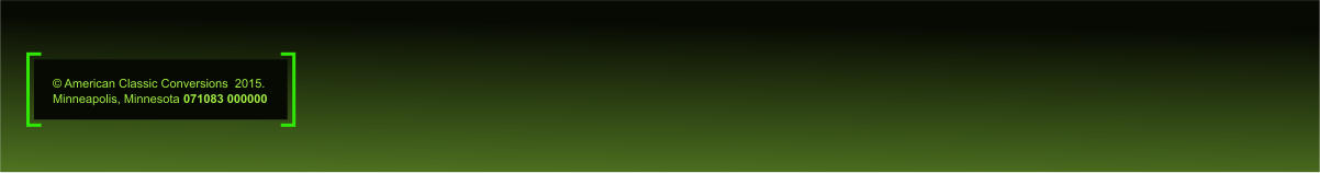  American Classic Conversions 2015.  Minneapolis, Minnesota  071083 000000